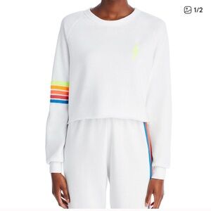 Aviator Nation 5 Stripe Lightening Bolt Sweatshirt